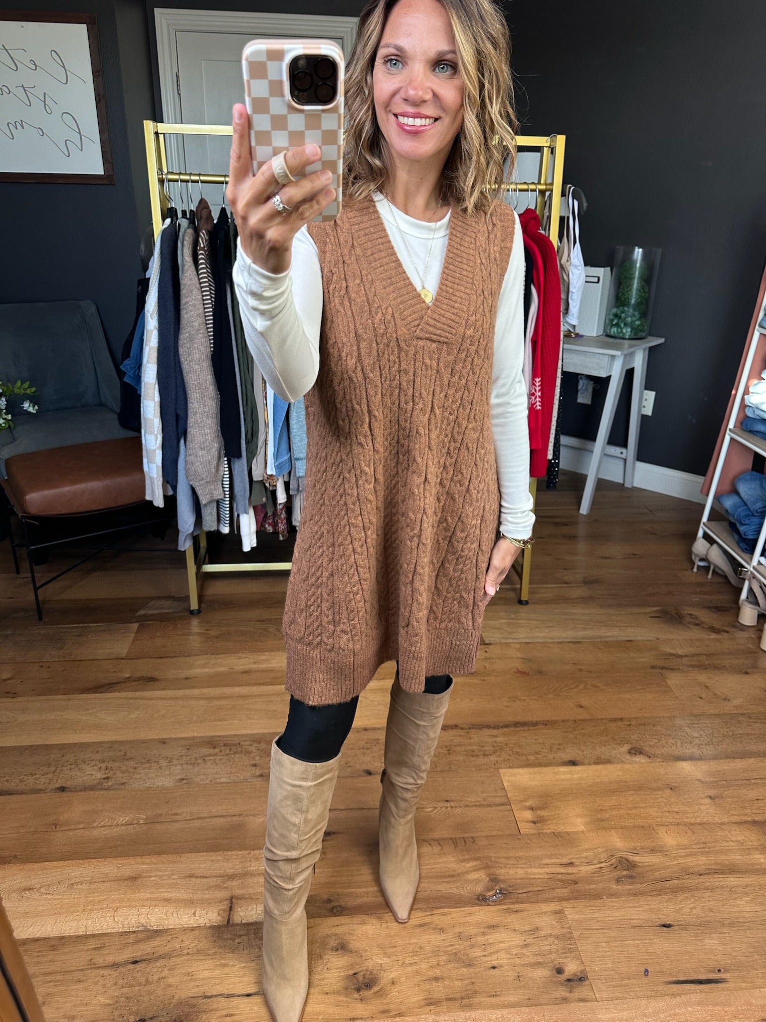 Make My Way Cable-Knit Tunic Sweater - Multiple Options-Be Cool-Anna Kaytes Boutique, Women's Fashion Boutique in Grinnell, Iowa