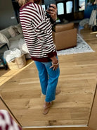 Cloud Nine Striped Henley Top-Staccato-Anna Kaytes Boutique, Women's Fashion Boutique in Grinnell, Iowa