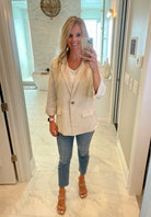 First Directions Linen Boyfriend Fit Blazer - Multiple Options-Blazers-Allie Rose-Anna Kaytes Boutique, Women's Fashion Boutique in Grinnell, Iowa