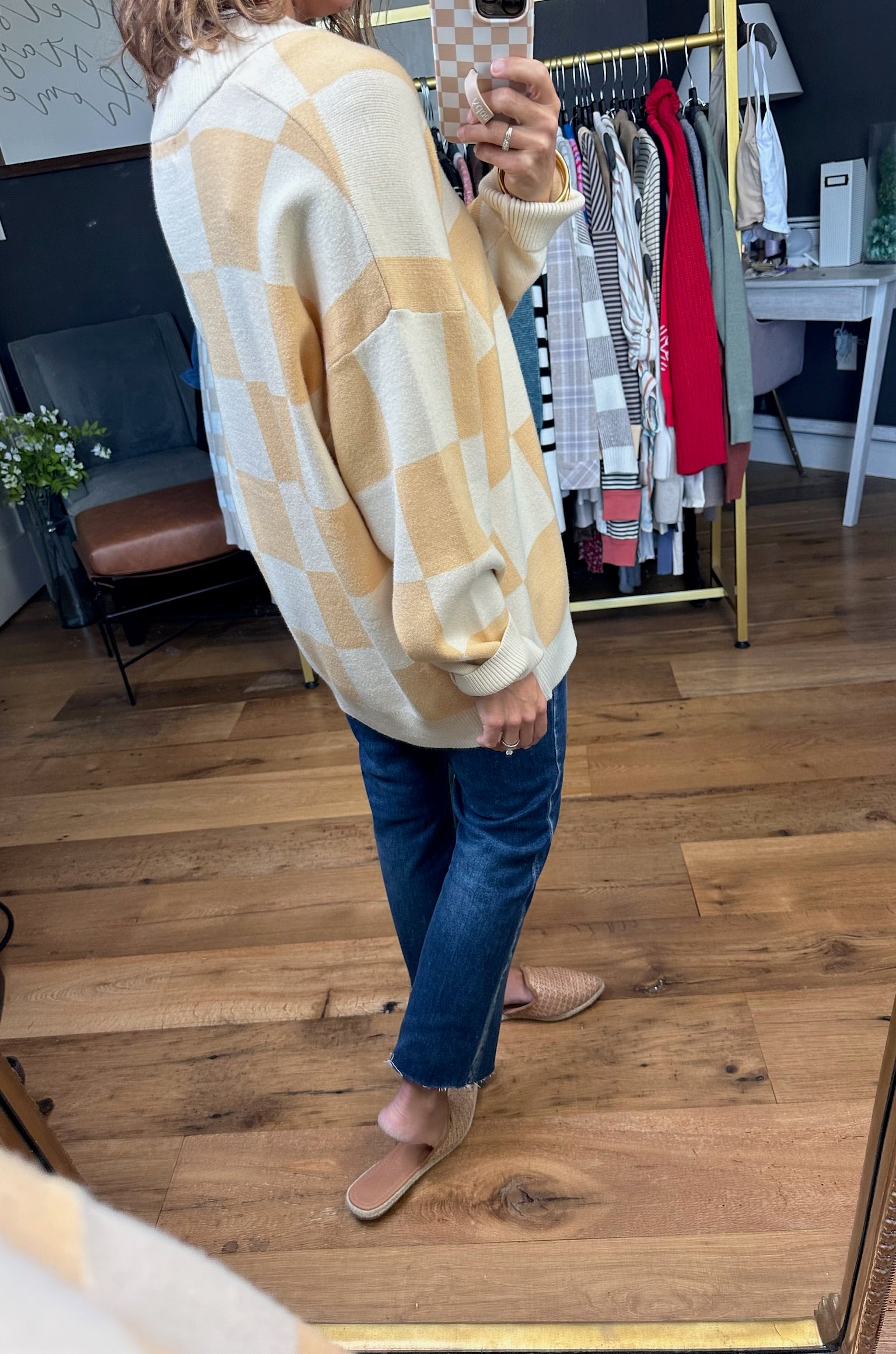 Be There For You Checkered Cardigan-By Together-Anna Kaytes Boutique, Women's Fashion Boutique in Grinnell, Iowa