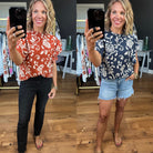 Enjoy the Moment Floral Top - Multiple Options-Short Sleeves-Ces Femme-Anna Kaytes Boutique, Women's Fashion Boutique in Grinnell, Iowa