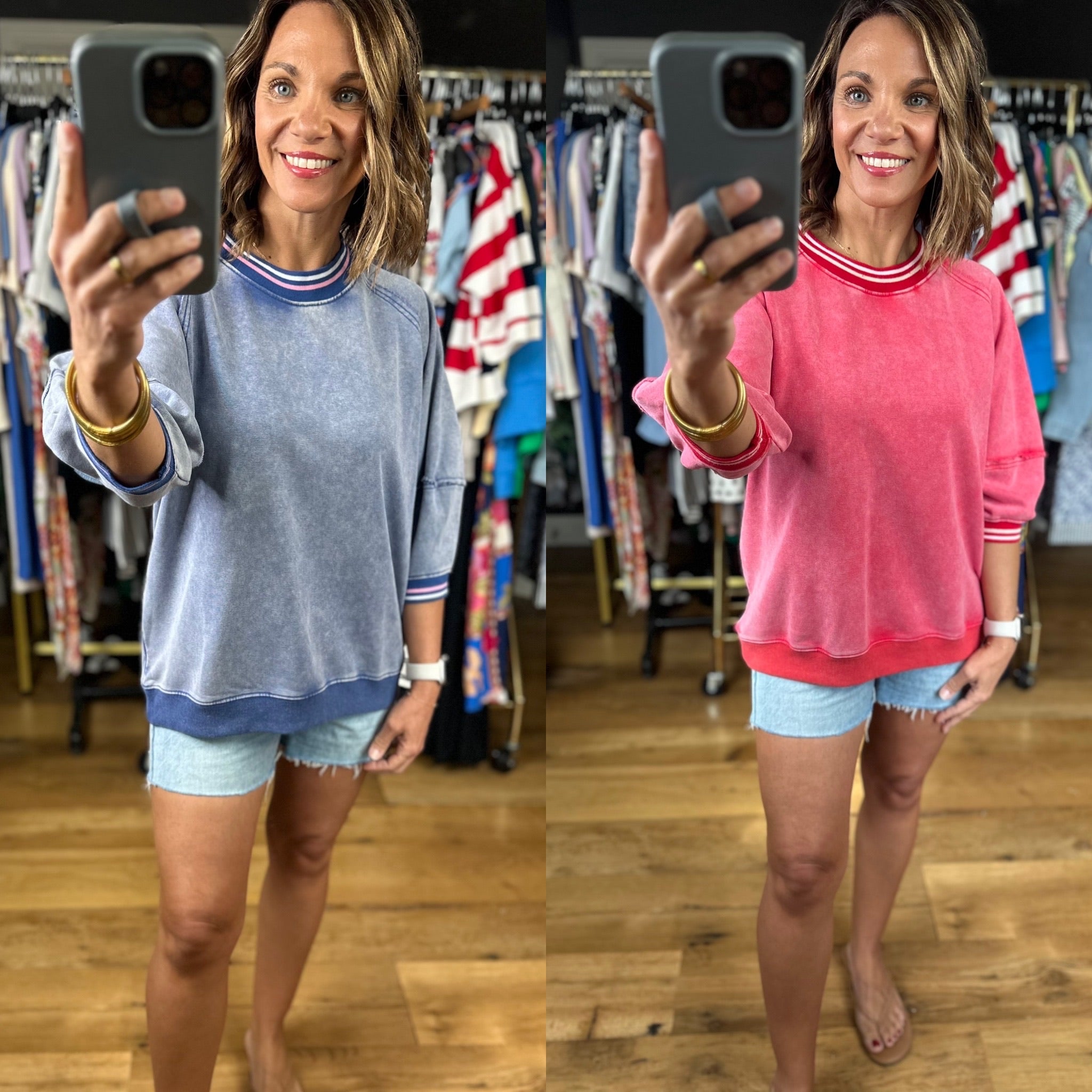 On A Mission Mineral Wash Top-Short Sleeves-Easel-Anna Kaytes Boutique, Women's Fashion Boutique in Grinnell, Iowa