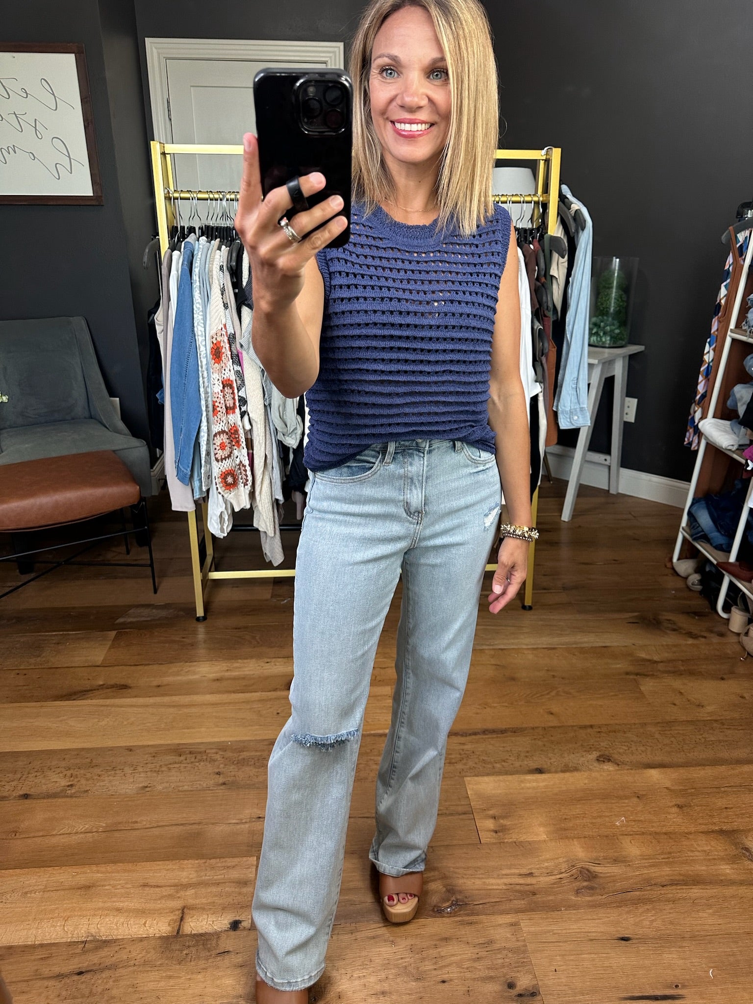 **In True Comfort Crochet Knit Top - Multiple Options-Short Sleeves-By together W1459-Anna Kaytes Boutique, Women's Fashion Boutique in Grinnell, Iowa