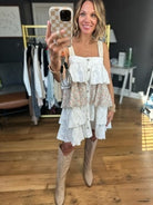 Give It All Back Ruffle Button-Down Dress - Ivory-POL-Anna Kaytes Boutique, Women's Fashion Boutique in Grinnell, Iowa