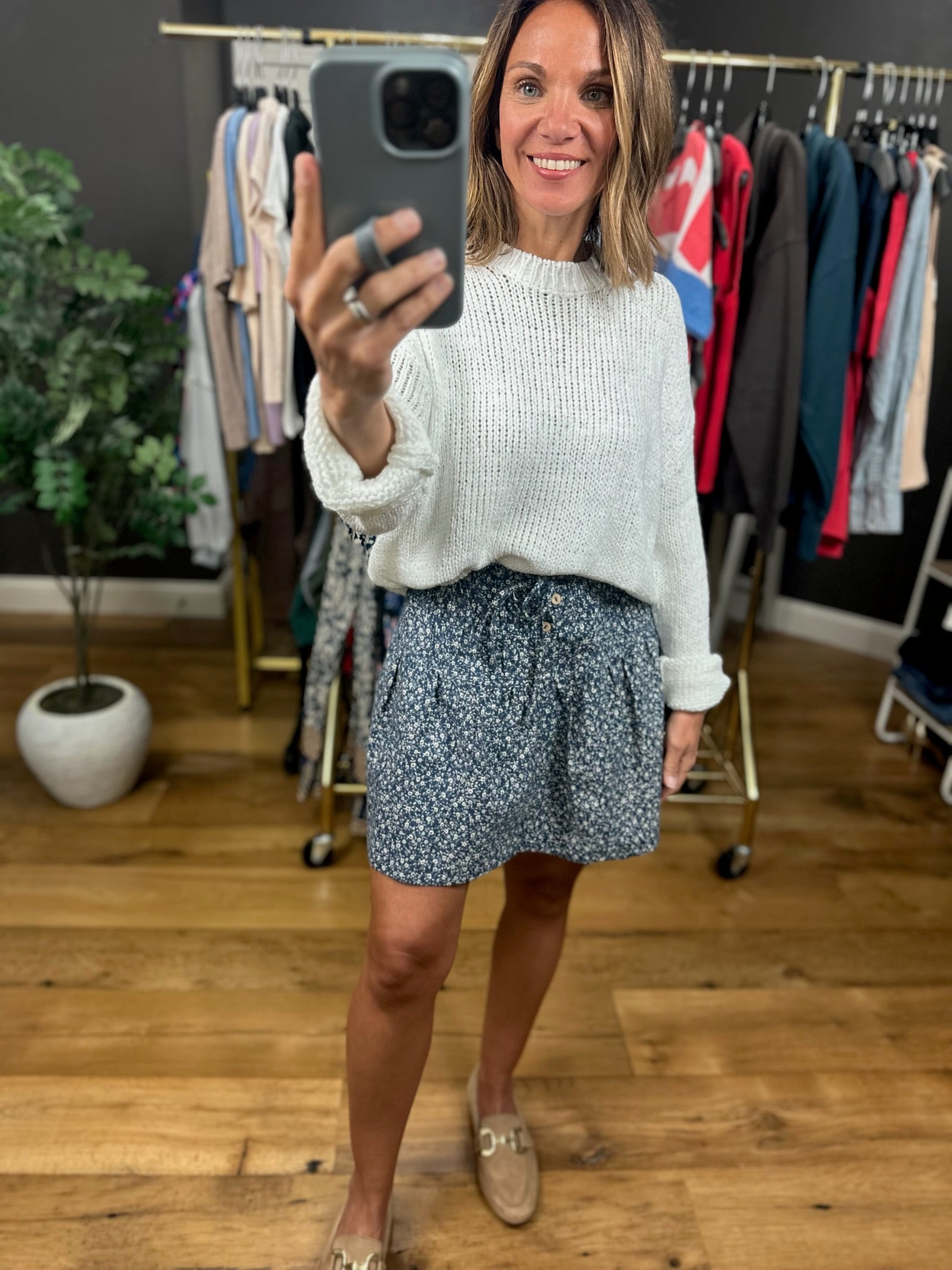 Kind Of Love Ditsy Floral Flare Mini Skort-Dresses-Anniewear-Anna Kaytes Boutique, Women's Fashion Boutique in Grinnell, Iowa