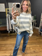 Good Days Striped Sweater - Heather Grey-Be Cool-Anna Kaytes Boutique, Women's Fashion Boutique in Grinnell, Iowa