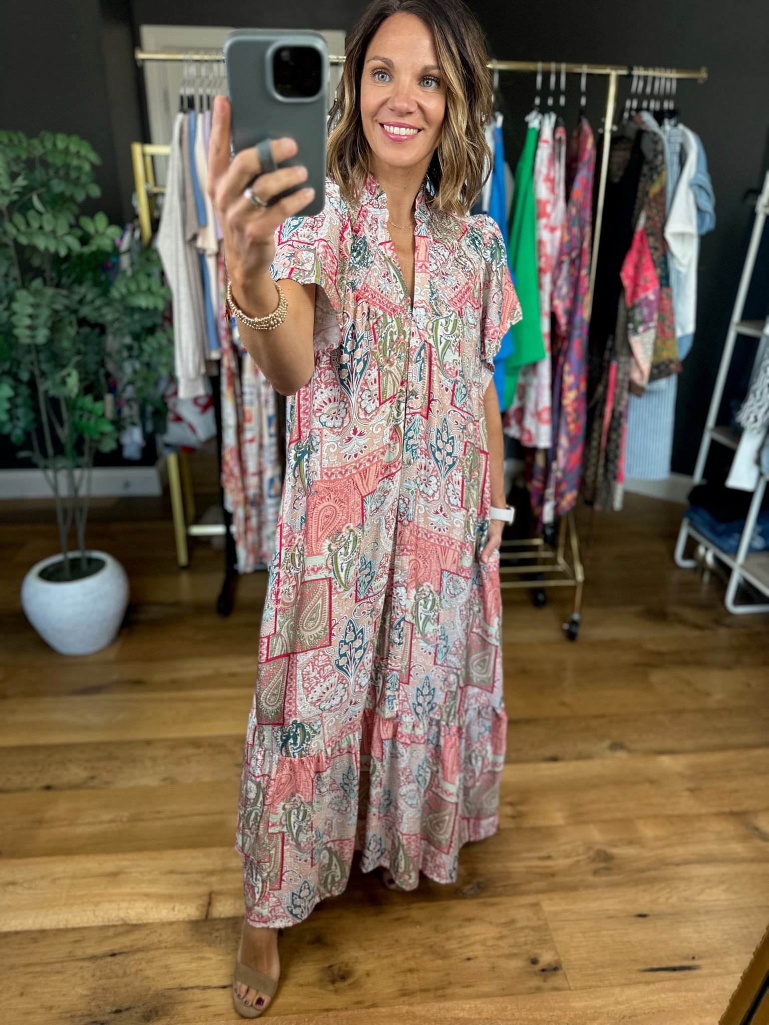 Long Term Love Paisley Maxi-Dresses-Umgee-Anna Kaytes Boutique, Women's Fashion Boutique in Grinnell, Iowa
