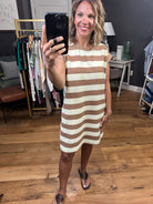 Here to Stay Striped Cap-Sleeve Dress - Multiple Options-Dresses-Entro-Anna Kaytes Boutique, Women's Fashion Boutique in Grinnell, Iowa