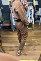 A Good Look Cropped Crew + Jogger Sweatpant Set - Cocoa Dust-Mono B-Anna Kaytes Boutique, Women's Fashion Boutique in Grinnell, Iowa