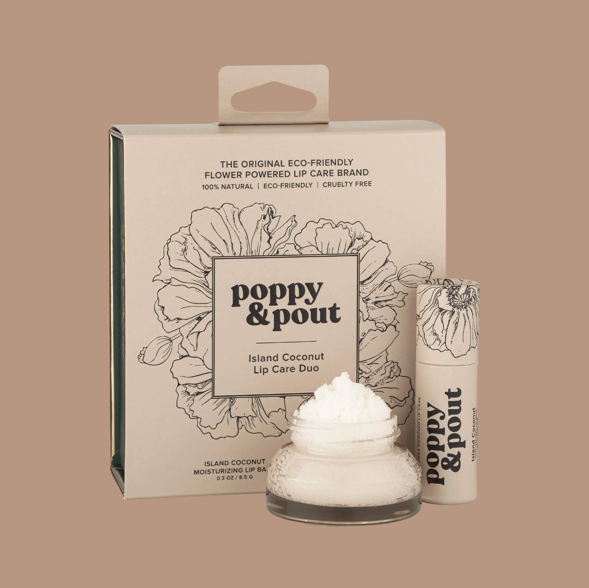 Lip Care Duo, Island Coconut-Hair Accessories-Poppy & Pout-Anna Kaytes Boutique, Women's Fashion Boutique in Grinnell, Iowa