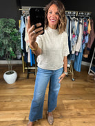 On The Record Knit Top-Short Sleeves-Blu Pepper-Anna Kaytes Boutique, Women's Fashion Boutique in Grinnell, Iowa