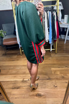 City Streets Balloon Sleeve Shift Dress - Hunter Green-Entro-Anna Kaytes Boutique, Women's Fashion Boutique in Grinnell, Iowa