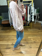 Find My Way Floral V-Neck Top - Dusty Pink-Easel-Anna Kaytes Boutique, Women's Fashion Boutique in Grinnell, Iowa