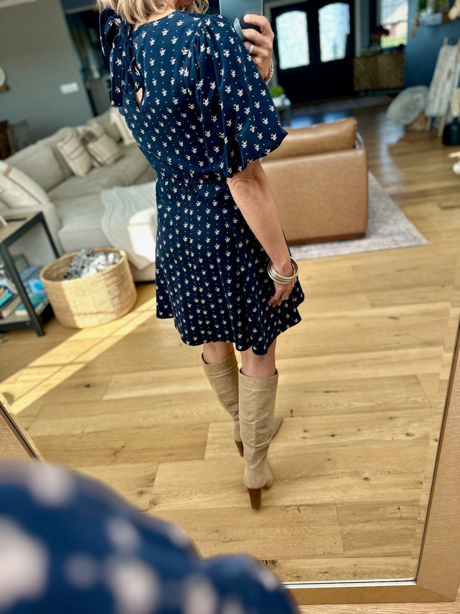 Under The Prairie Sunset Puff Sleeve Dress-Wishlist-Anna Kaytes Boutique, Women's Fashion Boutique in Grinnell, Iowa