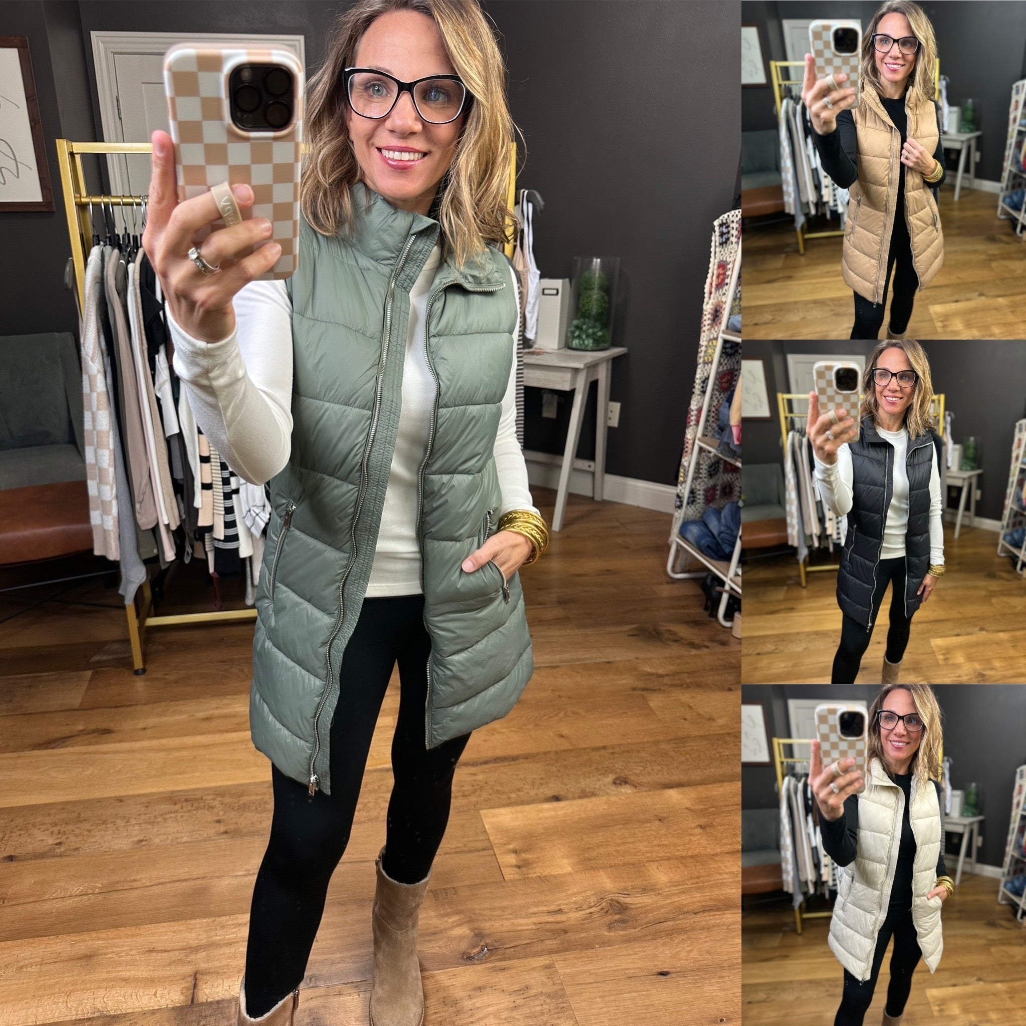 The Jordan Midi Puffer Vest - Multiple Options-Love Tree-Anna Kaytes Boutique, Women's Fashion Boutique in Grinnell, Iowa