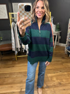 All The Way Striped Zipper Sweater - Multiple Options-Blu Pepper-Anna Kaytes Boutique, Women's Fashion Boutique in Grinnell, Iowa