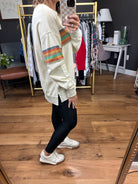 The Way You Want It Striped Vintage Crew - Beige-Easel-Anna Kaytes Boutique, Women's Fashion Boutique in Grinnell, Iowa