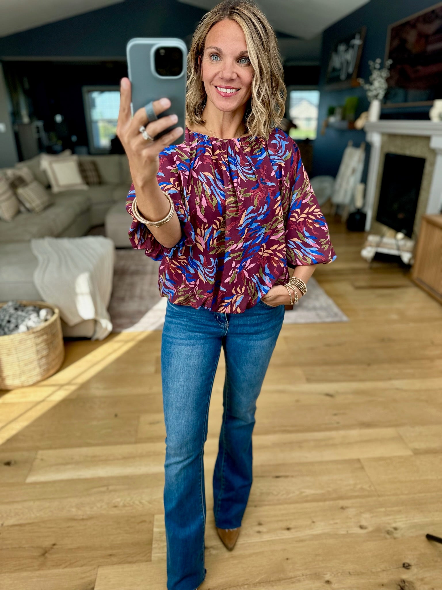 On Fall's Terms Patterned Top-THML-Anna Kaytes Boutique, Women's Fashion Boutique in Grinnell, Iowa