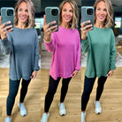 Make It Happen Waffle Long Sleeve Top-Mono B-Anna Kaytes Boutique, Women's Fashion Boutique in Grinnell, Iowa