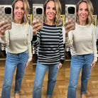 Just Like You Striped Long Sleeve Top - Multiple Options-Thread & Supply-Anna Kaytes Boutique, Women's Fashion Boutique in Grinnell, Iowa