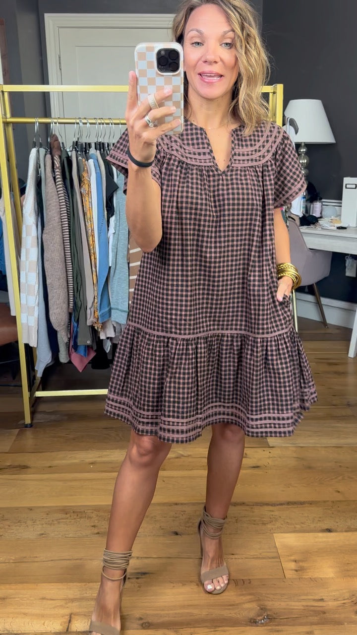 Better Place For You Plaid Gingham Dress - Multiple Options-Entro-Anna Kaytes Boutique, Women's Fashion Boutique in Grinnell, Iowa