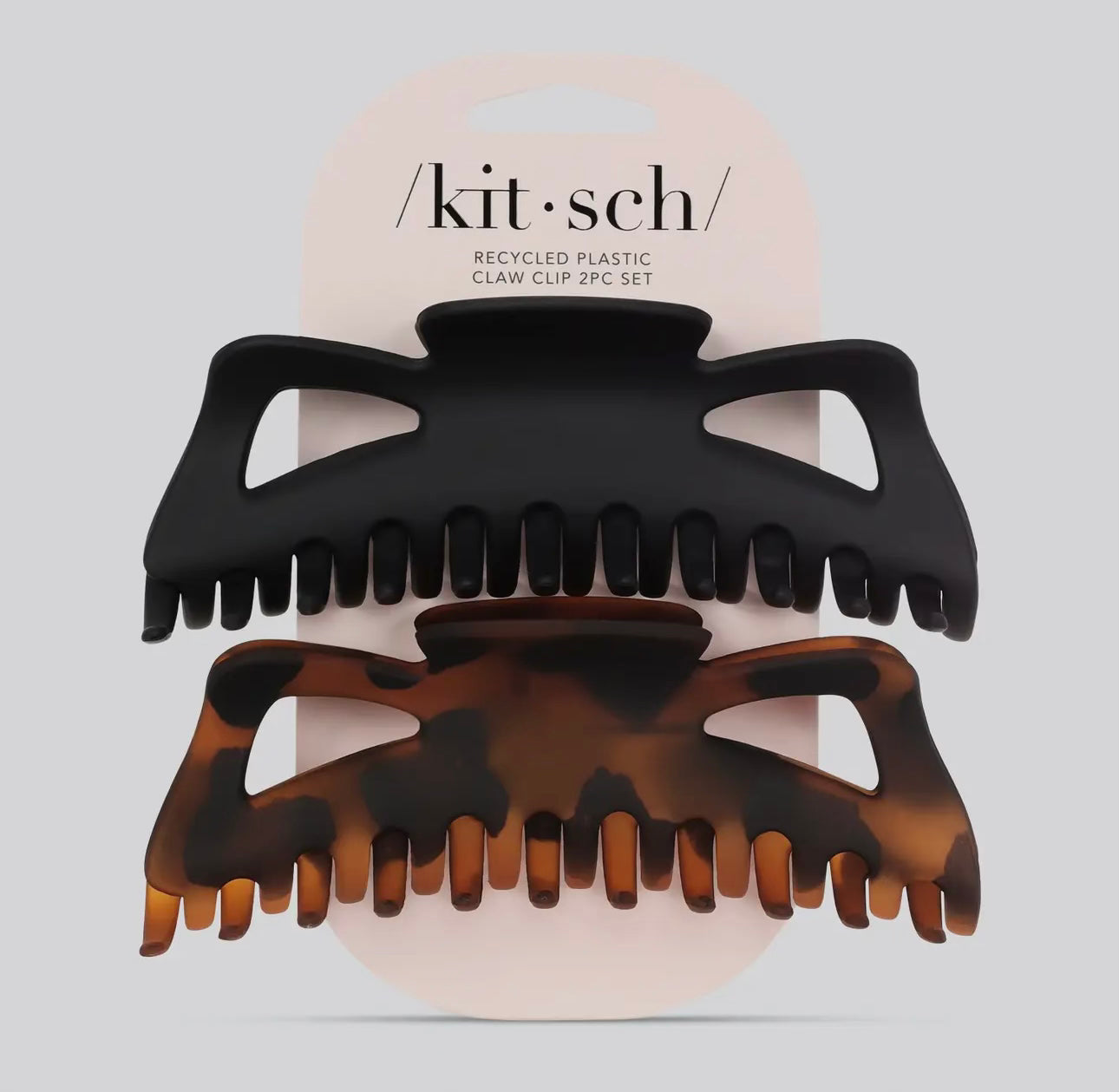 Kitsch Jumbo Classic Claw Clip- Black/Tortoise