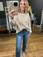 The Lindsey Textured Crew Sweater - Multiple Options-Blu Pepper-Anna Kaytes Boutique, Women's Fashion Boutique in Grinnell, Iowa