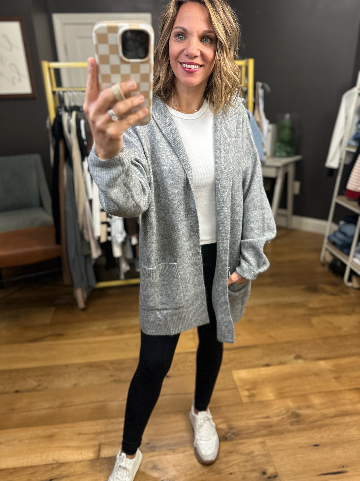 Making It Hooded Knit Cardigan - Heather Grey-Wishlist-Anna Kaytes Boutique, Women's Fashion Boutique in Grinnell, Iowa