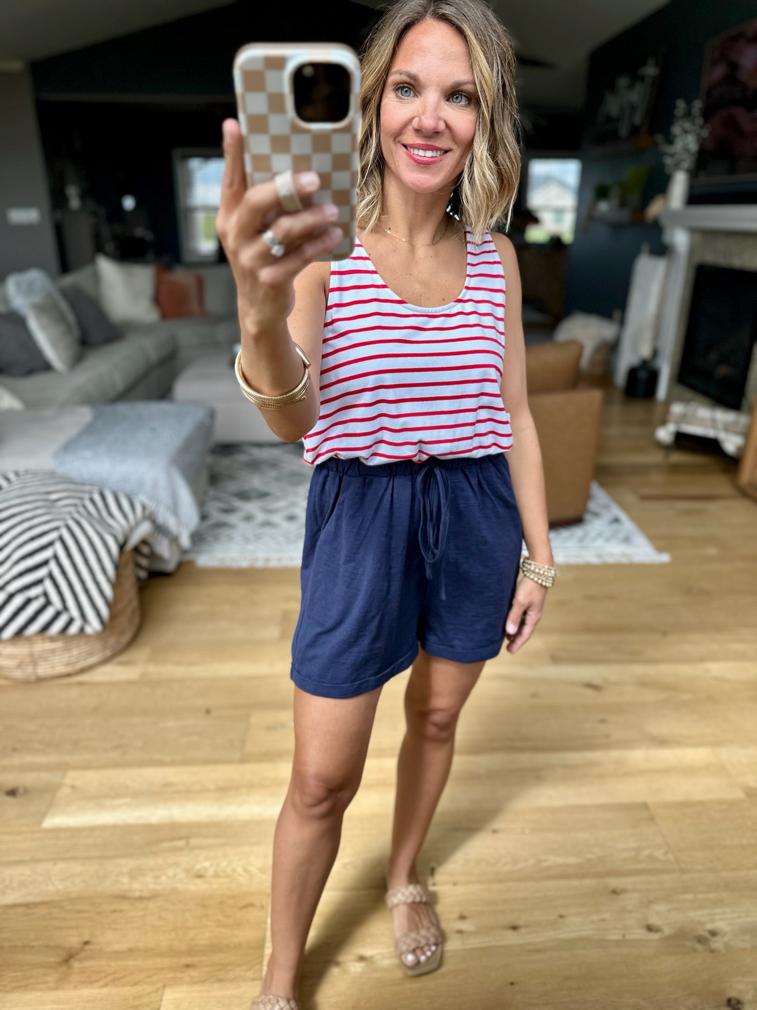 Like No Other Striped Romper-Doe & Rae-Anna Kaytes Boutique, Women's Fashion Boutique in Grinnell, Iowa