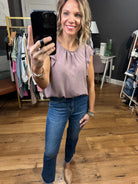 All Good Things Ruffle Top - Multiple Color Options-Short Sleeves-Les Amis T1594-Anna Kaytes Boutique, Women's Fashion Boutique in Grinnell, Iowa