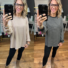 The Cara Striped Ribbed Longsleeve - Multiple Options-Long Sleeves-Cotton Bleu 63057-Anna Kaytes Boutique, Women's Fashion Boutique in Grinnell, Iowa