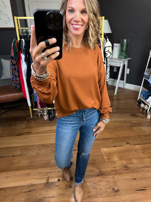 Between You And I Longsleeve Top - Brown