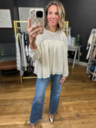 All Good Things Sequin Detail Top - Ivory-Long Sleeves-Merci-Anna Kaytes Boutique, Women's Fashion Boutique in Grinnell, Iowa