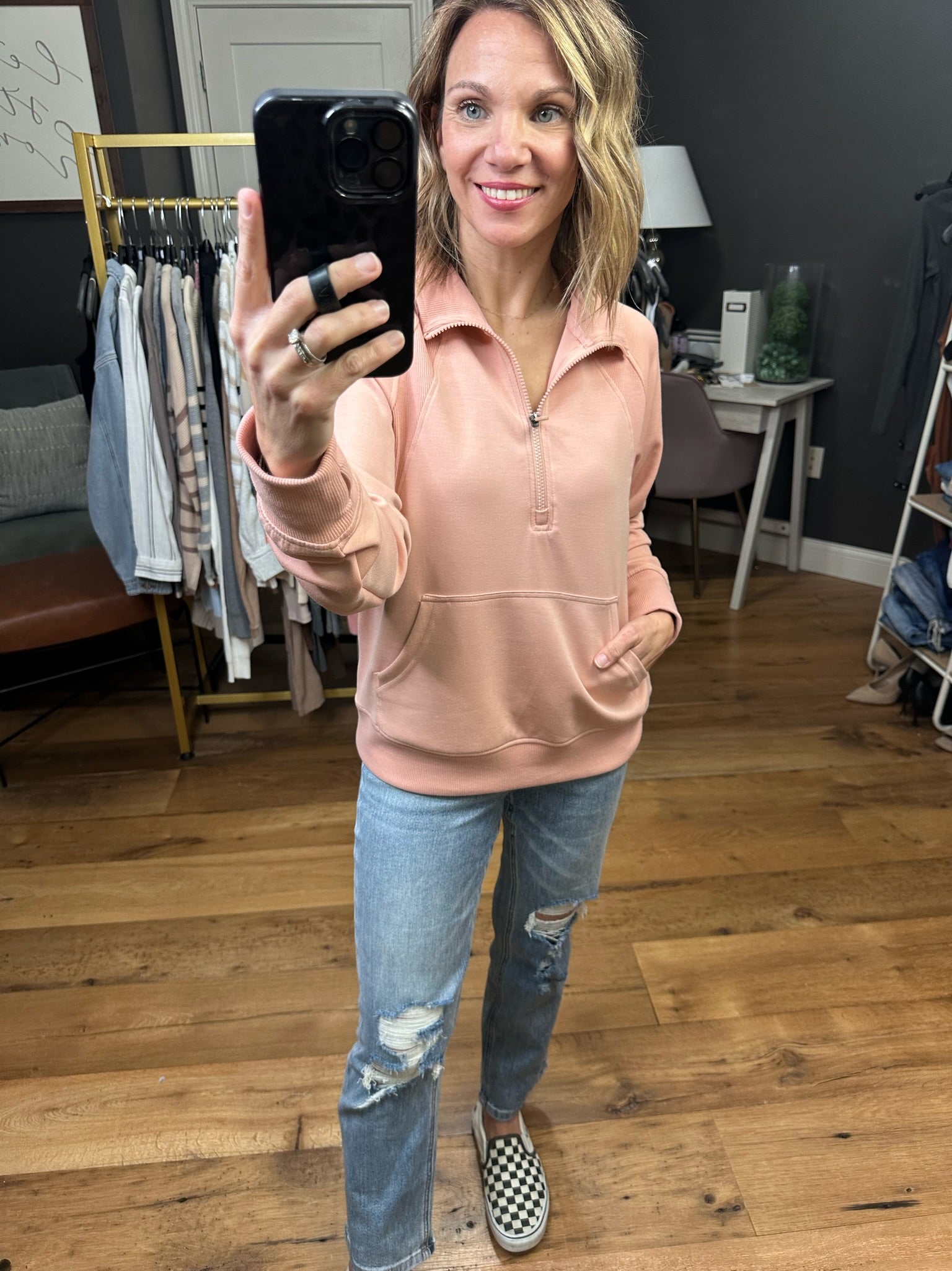 Other Than That Pocket Zip Pullover - Multiple Options-Sweaters-Thread & Supply J1620mskts-Anna Kaytes Boutique, Women's Fashion Boutique in Grinnell, Iowa