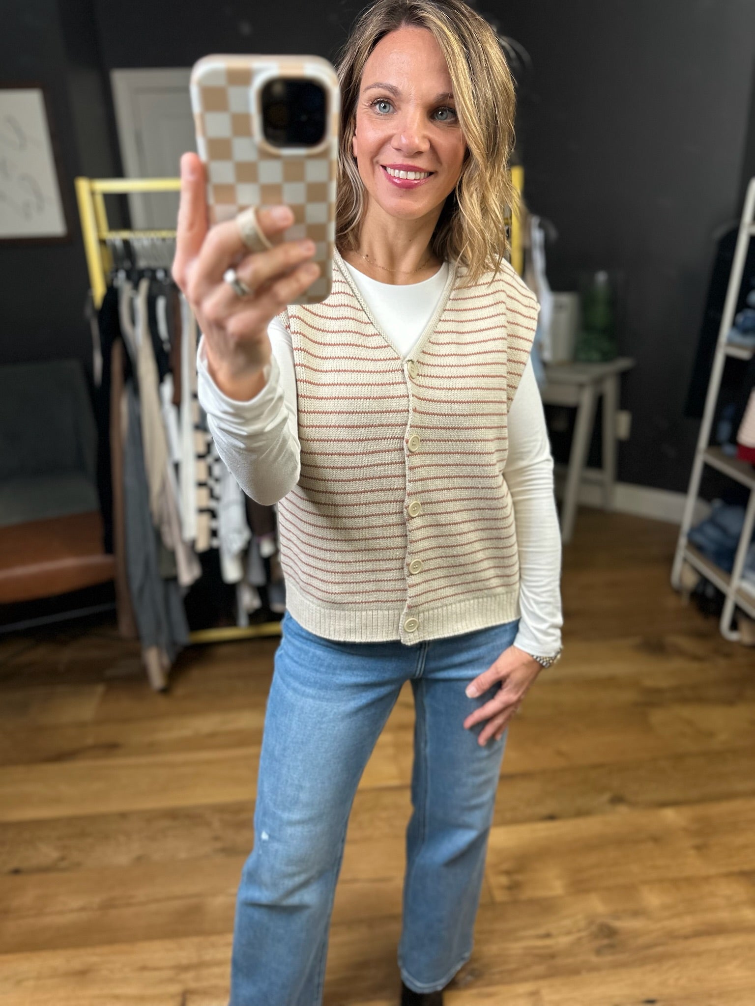 Where I Go Striped Button-Down Sweater - Multiple Options-Wishlist-Anna Kaytes Boutique, Women's Fashion Boutique in Grinnell, Iowa