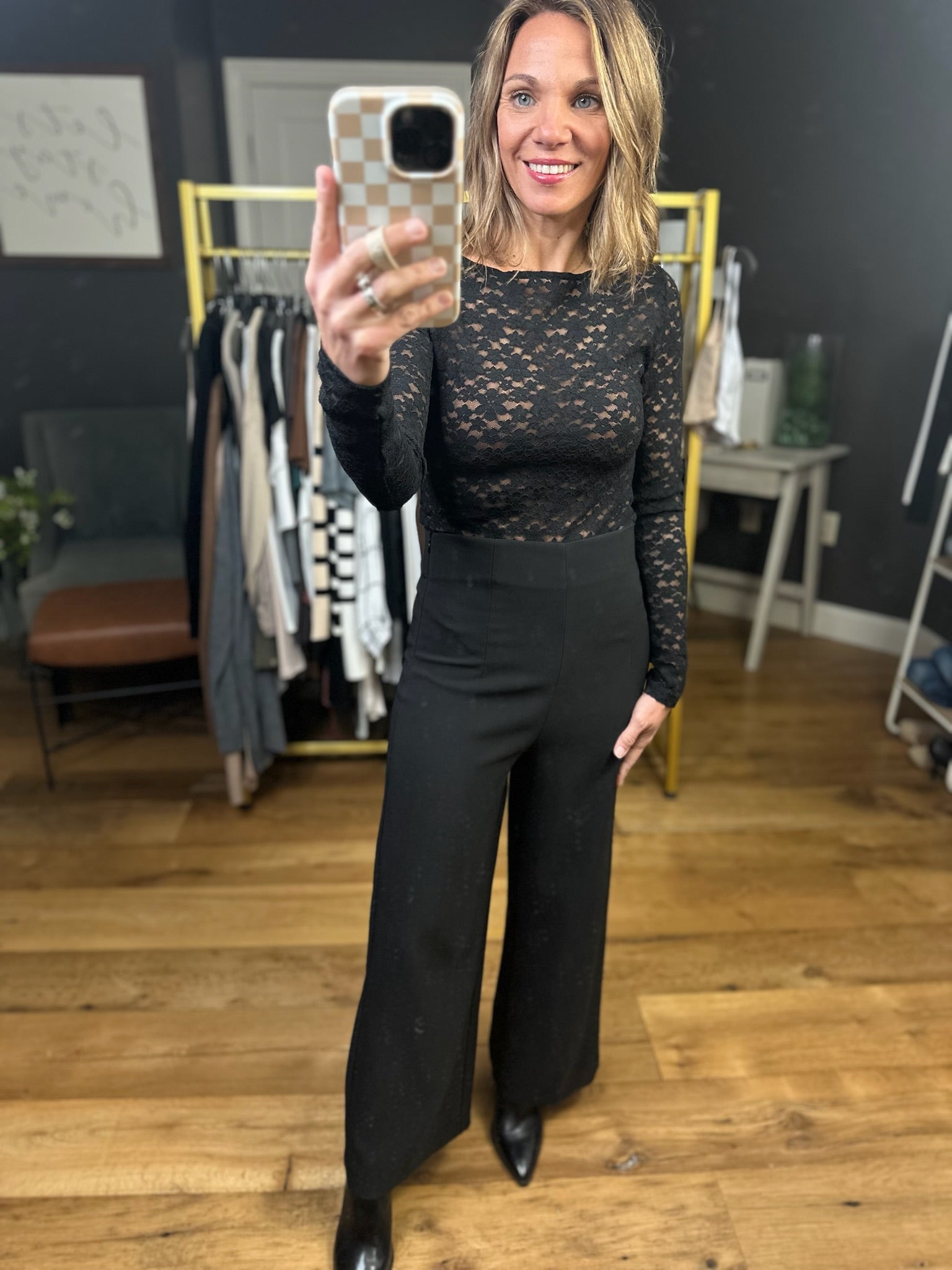 The Della Wide Leg Crop Trouser Pant - Black-Glam-Anna Kaytes Boutique, Women's Fashion Boutique in Grinnell, Iowa