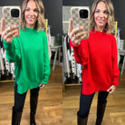 Quick Decision Ribbed Sweater With Side-Slit Detail - Multiple Options-Sweaters-Miracle-Anna Kaytes Boutique, Women's Fashion Boutique in Grinnell, Iowa