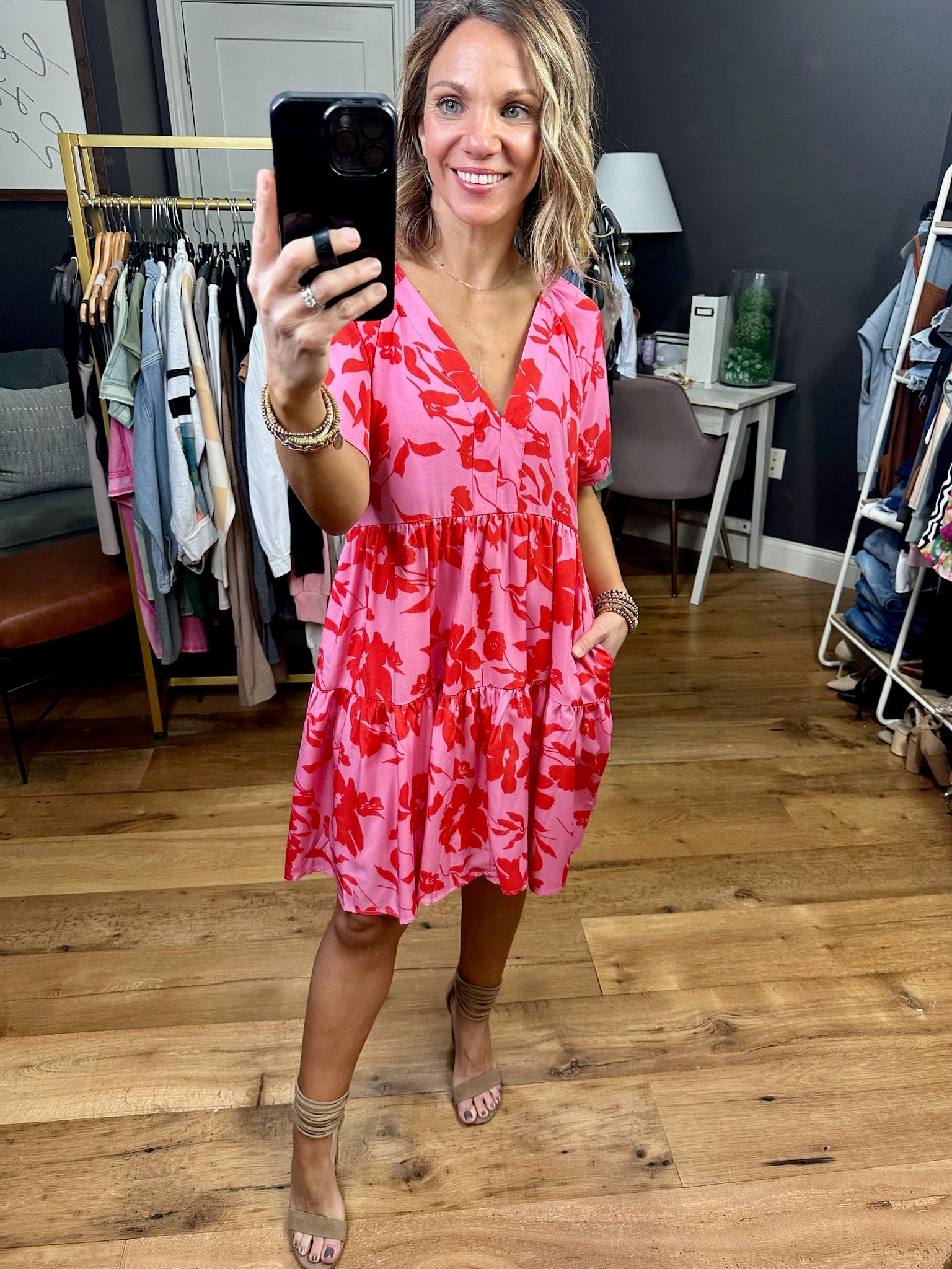 Loved Completely Floral Dress - Multiple Options-Dresses-Staccato 71832A-Anna Kaytes Boutique, Women's Fashion Boutique in Grinnell, Iowa