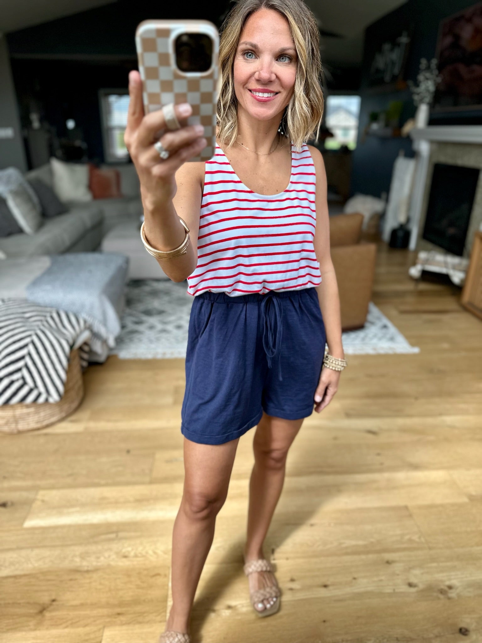 Like No Other Striped Romper-Doe & Rae-Anna Kaytes Boutique, Women's Fashion Boutique in Grinnell, Iowa