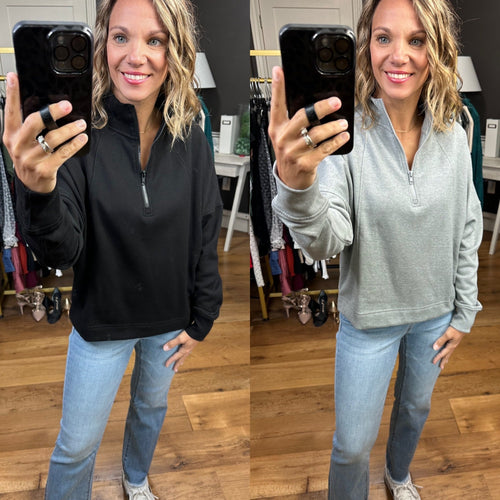 Days Go By Quarter Zip Pullover - Multiple Options-Mono B-Anna Kaytes Boutique, Women's Fashion Boutique in Grinnell, Iowa