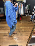 All We Know Oversized Knit Sweater - Periwinkle Blue-Sweaters-Easel-Anna Kaytes Boutique, Women's Fashion Boutique in Grinnell, Iowa