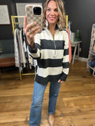 All The Way Striped Zipper Sweater - Multiple Options-Blu Pepper-Anna Kaytes Boutique, Women's Fashion Boutique in Grinnell, Iowa