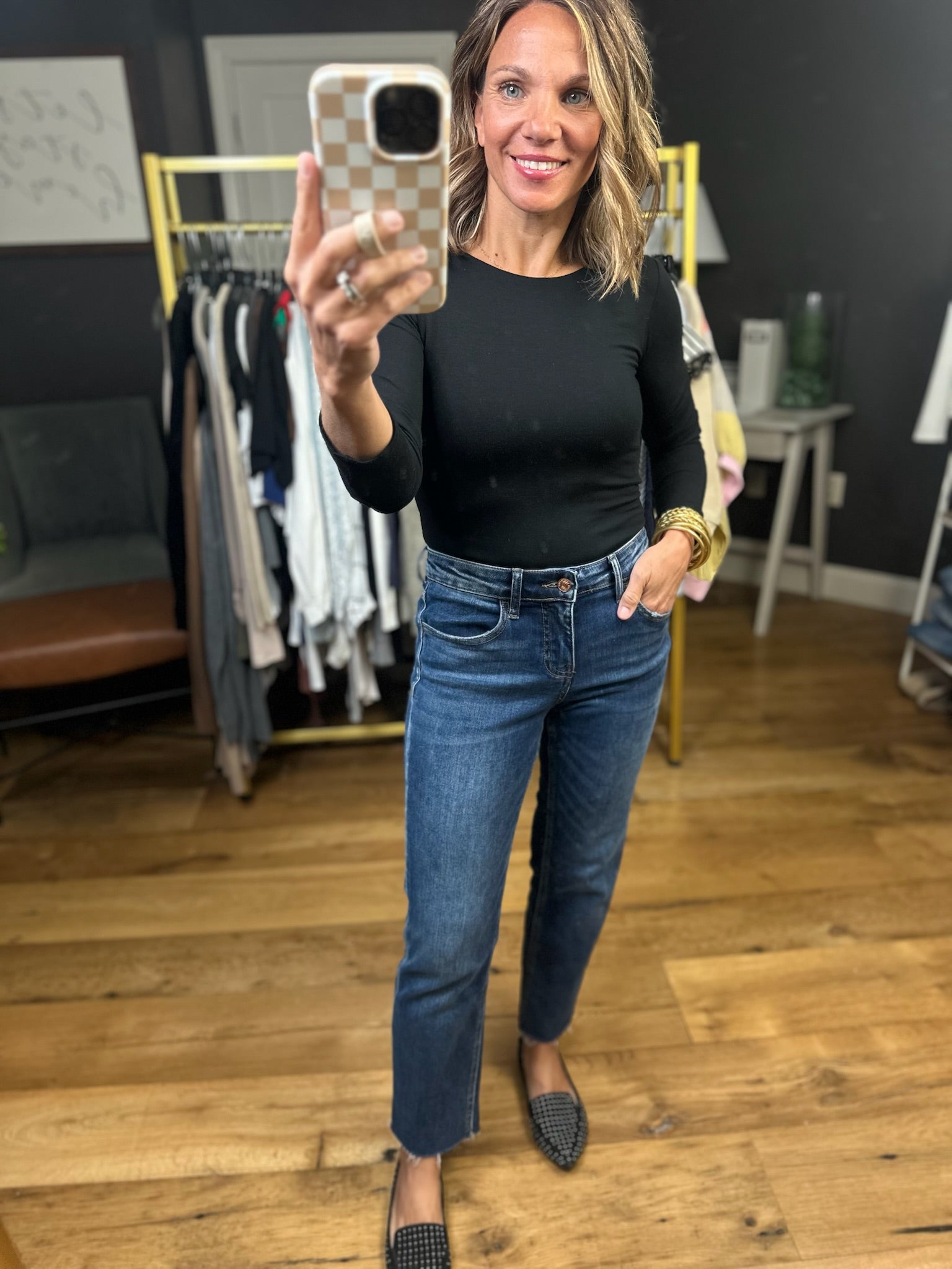 The Ruby Mid-Rise Straight Crop Denim-Jeans-Loveret-Anna Kaytes Boutique, Women's Fashion Boutique in Grinnell, Iowa