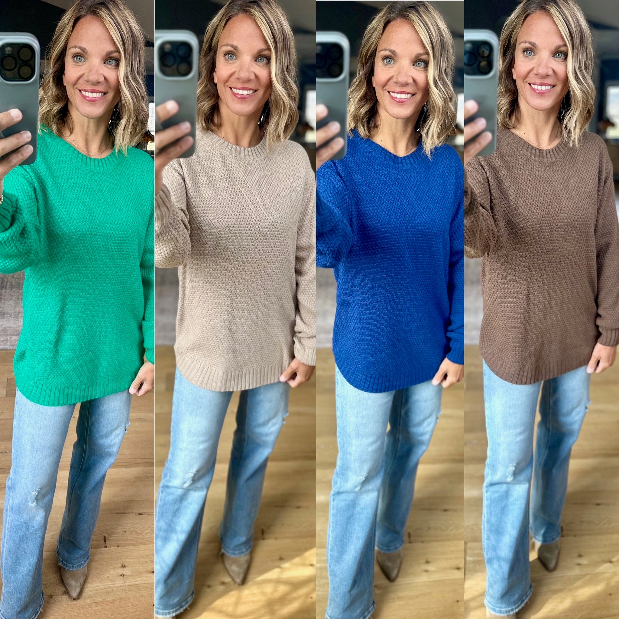 How It's Gonna Be Crew Knit Top-sweater-Zenana-Anna Kaytes Boutique, Women's Fashion Boutique in Grinnell, Iowa
