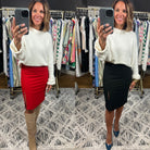 The Second Part Pencil Skirt-Skirts-Olivaceous-Anna Kaytes Boutique, Women's Fashion Boutique in Grinnell, Iowa