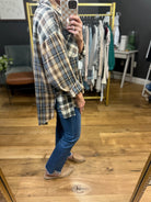 Think About This Contrasting Plaid Button-Down Top - Oat-Aemi & Co-Anna Kaytes Boutique, Women's Fashion Boutique in Grinnell, Iowa