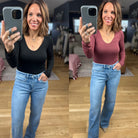 The Sage Double-Lined V-Neck Long Sleeve-Long Sleeves-Wasabi & Mint-Anna Kaytes Boutique, Women's Fashion Boutique in Grinnell, Iowa