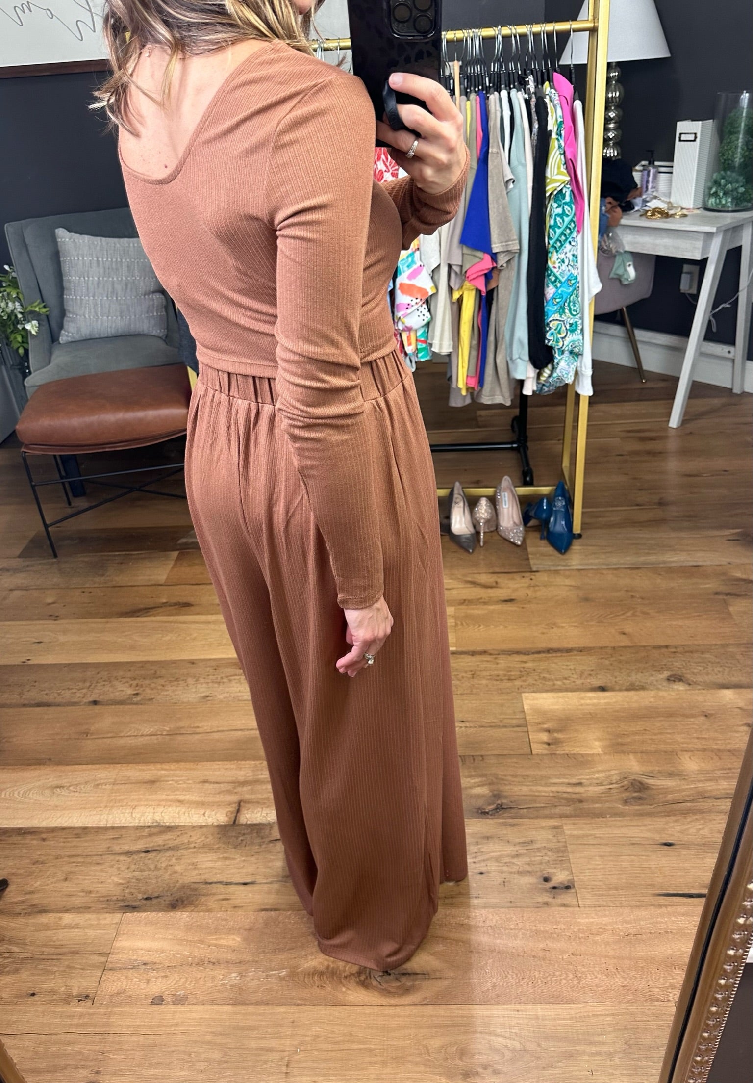 My Own Decisions Wide-Leg 2-Piece Set - Toffee