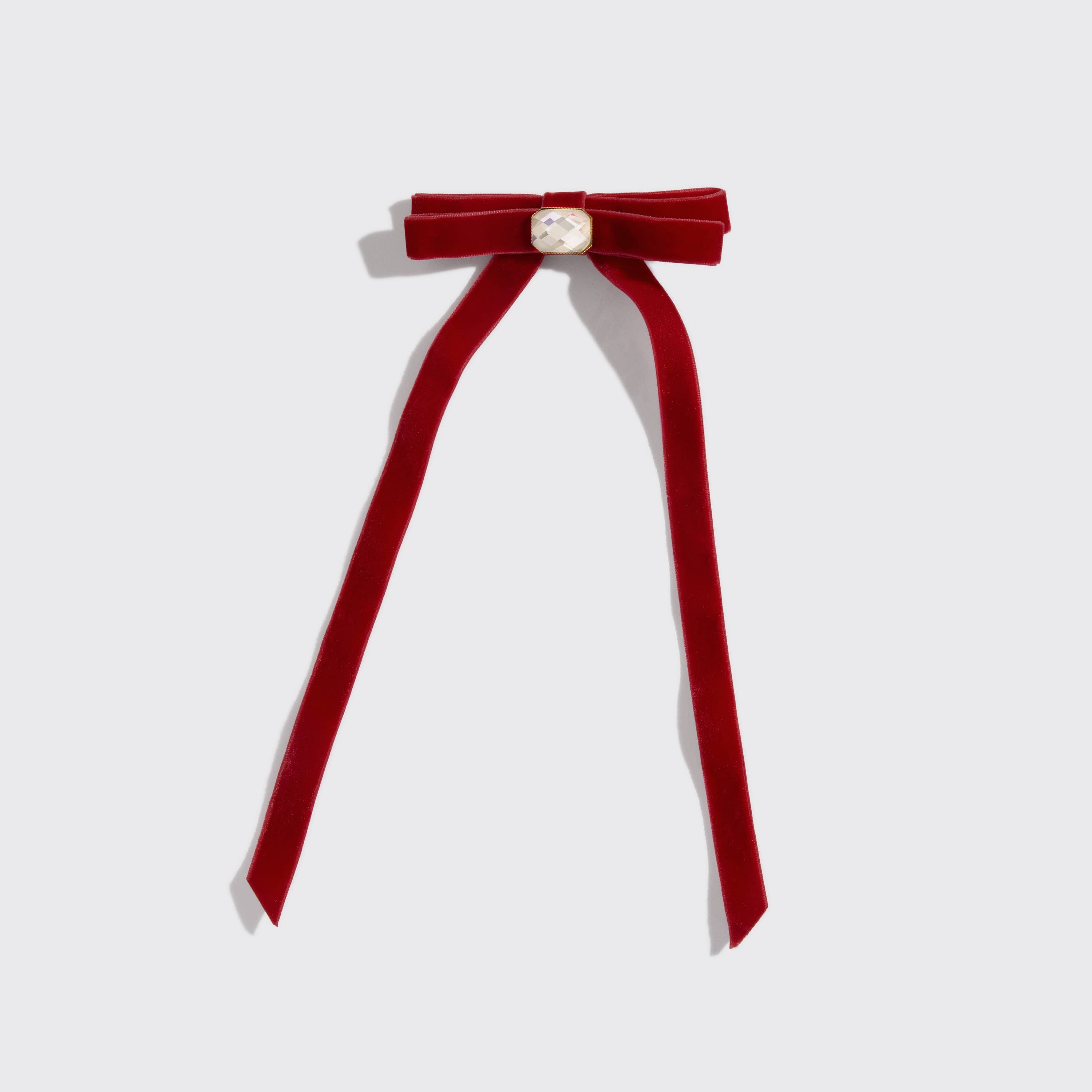 Holiday Velvet & Gemstone Bow Hair Clip-KITSCH-Anna Kaytes Boutique, Women's Fashion Boutique in Grinnell, Iowa