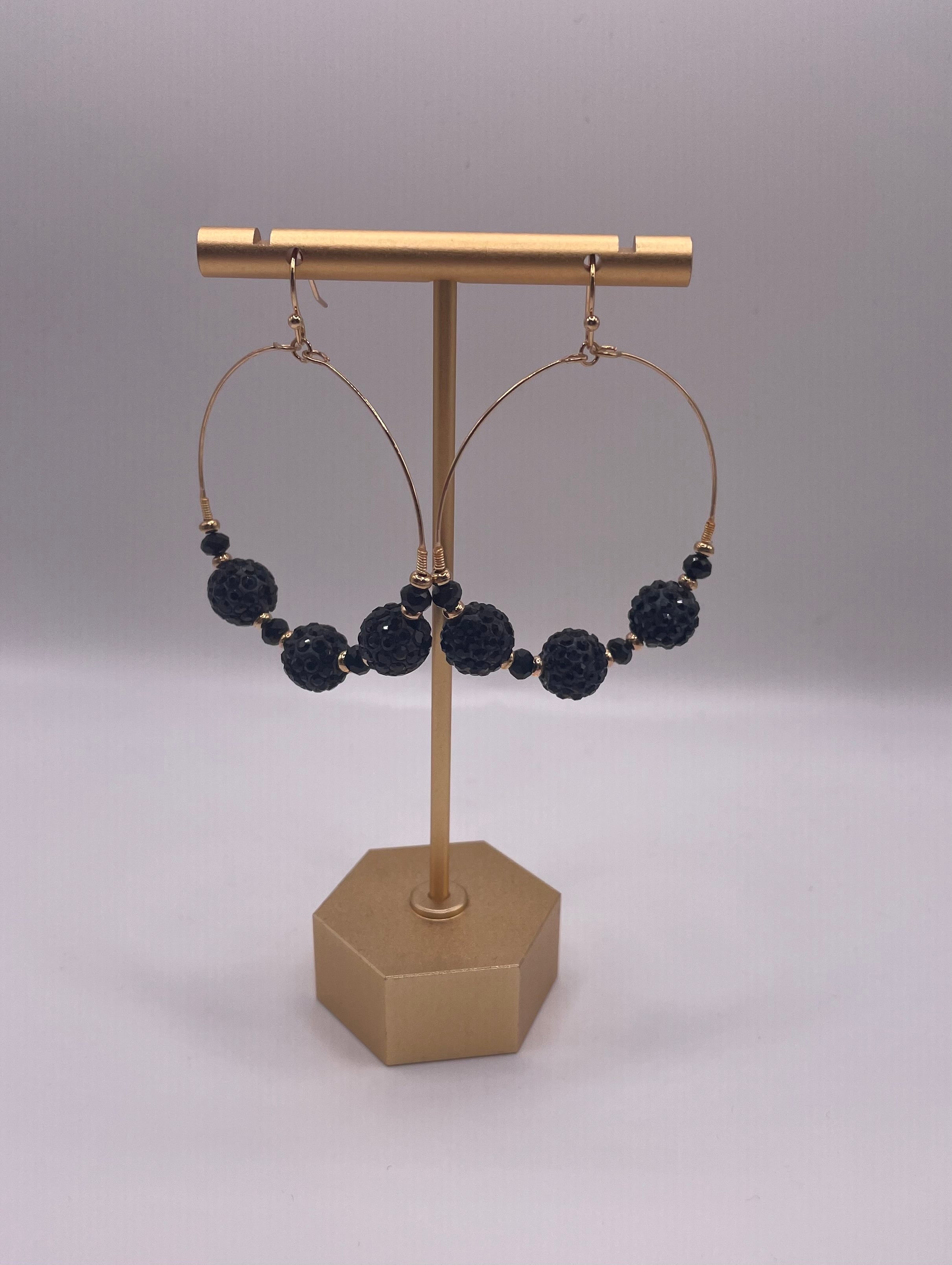Riley Large Beaded Earrings-Earrings-Anna Kaytes Boutique-Anna Kaytes Boutique, Women's Fashion Boutique in Grinnell, Iowa